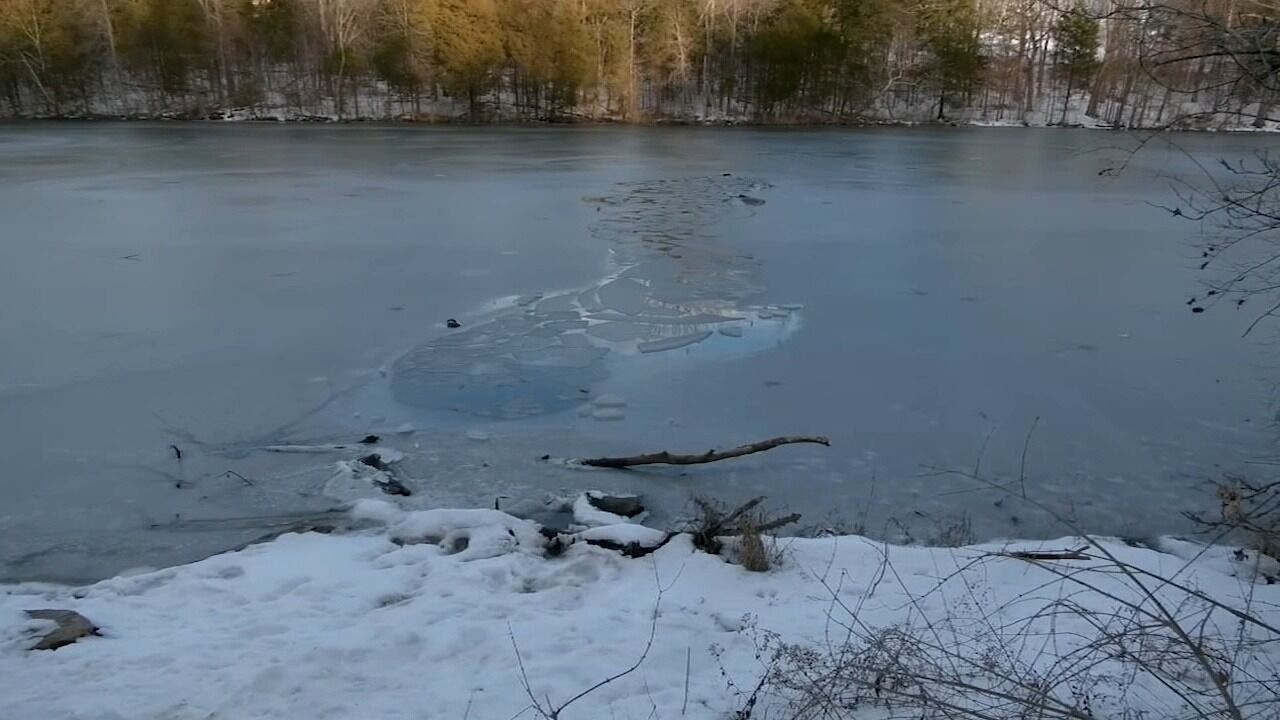 McNeely Lake Park where 2 girls fell in - 1.17.25